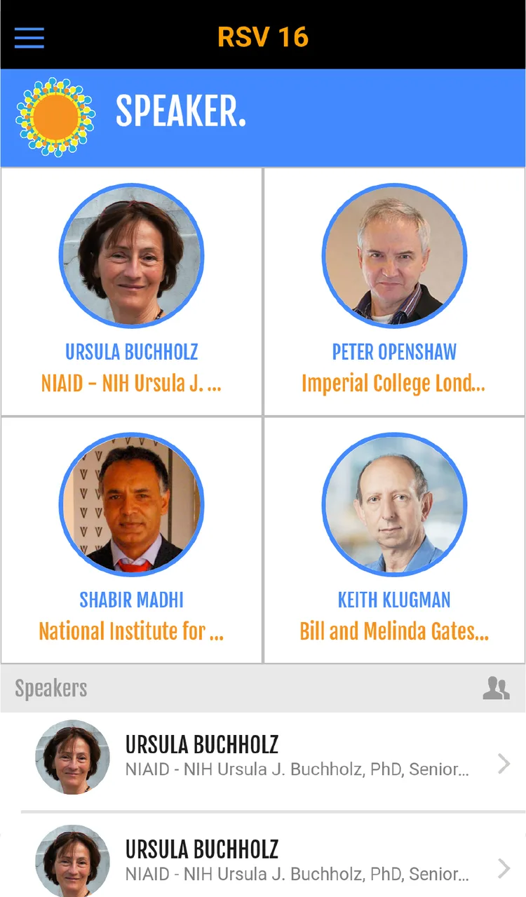 The symposium's speakers, with their biographies.
